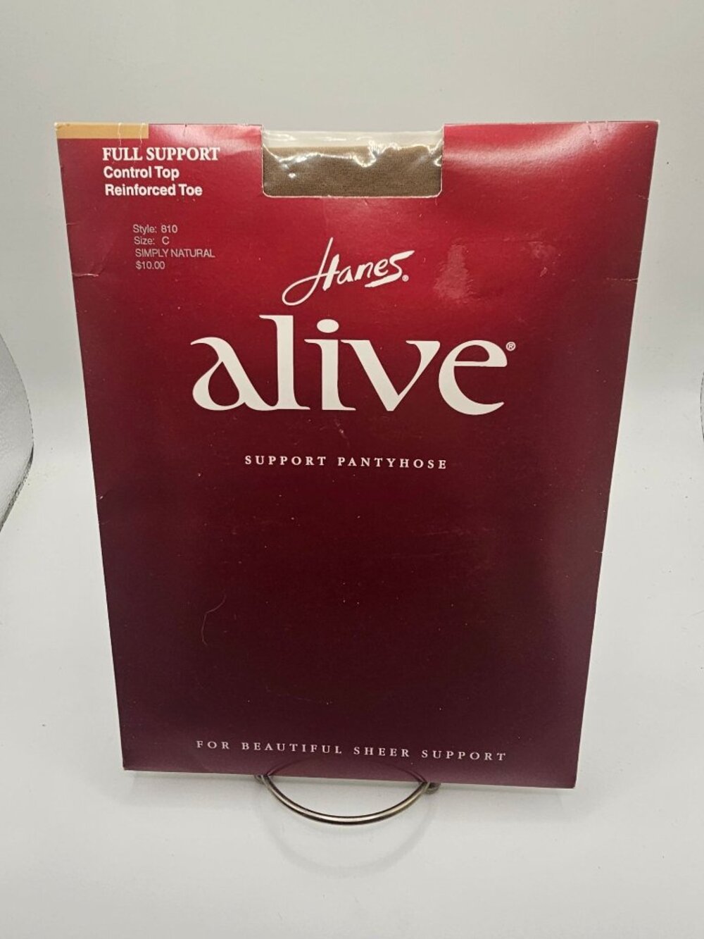Hanes Alive Support Pantyhose Full Support Control Top Reinforced Toe Simply Nat - Picture 2 of 5